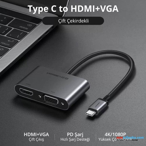 UGreen USB-C To HDMI+VGA Converter